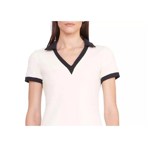 STAUD M Volley Polo Golf Tennis Core V-neck  short sleeves Top Preppy Luxury Tee - Picture 7 of 7